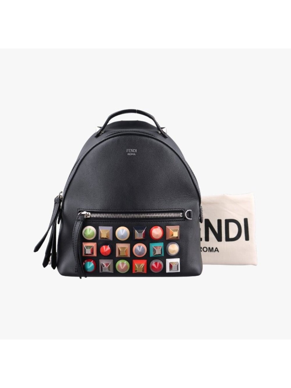 Fendi Multi Studs by the Way Black Backpack